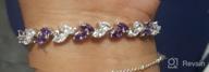 img 1 attached to Wedding Jewelry For Women: Crystal Tennis Link Bracelet With Birthstone CZ, Elegant And Sparkling CZ Bracelets For Girls review by Demetrio Lowe