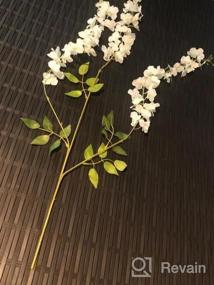 img 6 attached to 24 шт. Белые цветы глицинии 3,6 'Гирлянда из искусственной лозы для свадьбы, вечеринки, украшения сада