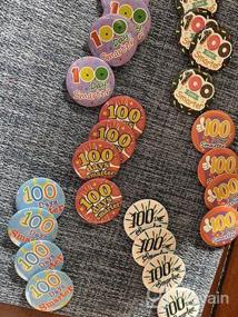 img 6 attached to 🎉 36 штук значков "100 дней умнее" в 9 уникальных стилях мультяшек - круглые броши для детей, отмечающие 100 дней в школе