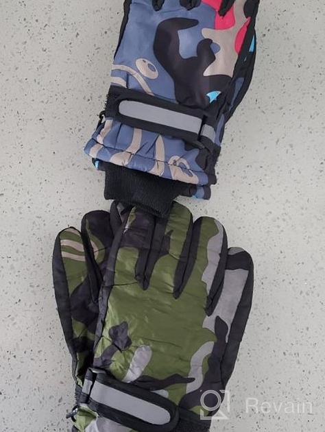 img 1 attached to 🧤 Child Winter Windproof Warm Gloves - 2 Pairs of Kids Ski Snow Gloves review by Shah Jones