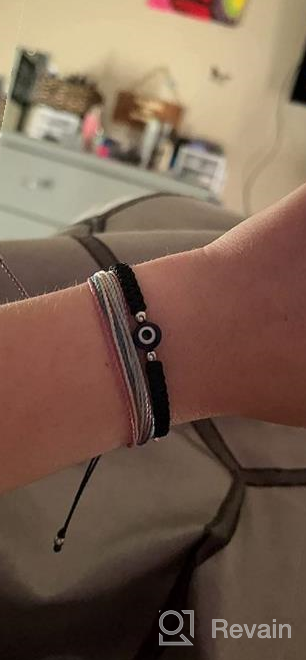 img 1 attached to Jewanfix String Bracelets Handmade Bracelet review by Alex Marshall