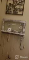 img 1 attached to Rustic Wall-Mounted Jewelry Organizer Display Shelf With 16 Necklace Hooks For Earrings And Bracelets By MyGift review by Kimberly Banks