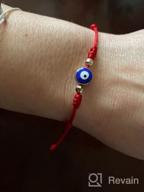 img 1 attached to XINSITE Upgraded 7 Knots Evil Eye Bracelet: Adjustable Lucky Red String Bracelet Set for Women, Men, Boys, Girls – Kabbalah Protection and Friendship Wish Bracelets with Message Card review by David West