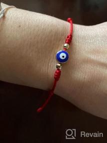 img 6 attached to XINSITE Upgraded 7 Knots Evil Eye Bracelet: Adjustable Lucky Red String Bracelet Set for Women, Men, Boys, Girls – Kabbalah Protection and Friendship Wish Bracelets with Message Card