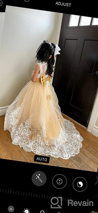 img 1 attached to Kids Puffy Tulle Ball Gown - Princess Lilac Long Girls' Pageant Dresses for Prom review by Danielle Davis