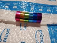img 1 attached to Rainbow Washi Tape Set - 10 Rolls Of 15Mm Wide Solid Color Tape For Egg Decorating, DIY School Supplies, And Crafts - 164 Feet Total Length With Piokio Brand. review by Christopher Holker