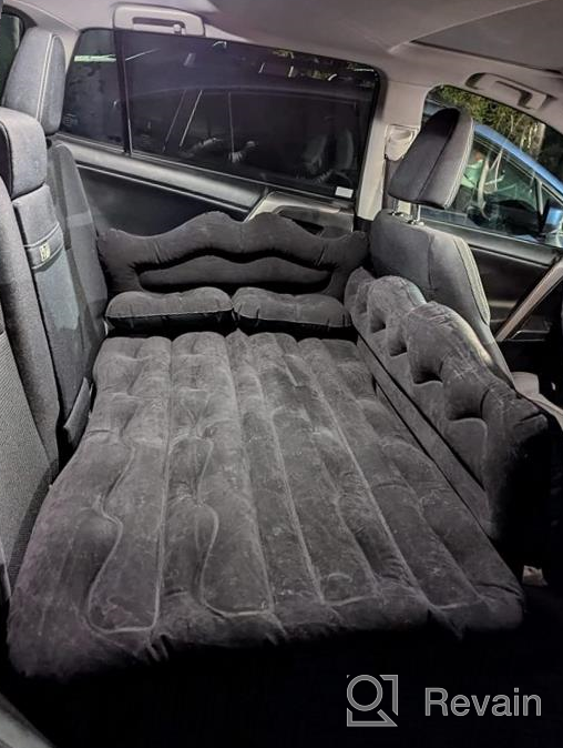 img 1 attached to Car Air Mattress For Back Seat SUV Cushion Flocking - Conlia Inflatable Car Backseat Air Mattress. review by John Young