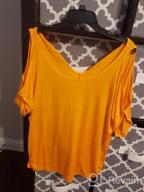 img 1 attached to Stay Cool And Stylish With Women'S Short Sleeve Cold Shoulder T-Shirts This Summer review by Jeff Diaz