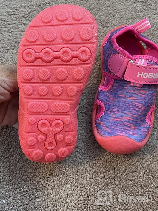 img 1 attached to HOBIBEAR Closed Toe Aquatic Sandals Toddler Boys' Outdoor Shoes review by Eric Krull