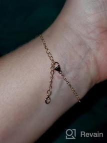 img 5 attached to Изящный браслет-цепочка с наполнителем из 14-каратного золота - идеальный ювелирный подарок для женщин