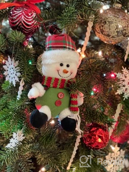 img 1 attached to 6 Pack Xmas Plush Hanging Ornaments - Santa/Snowman/Reindeer Christmas Tree Decorations For Holiday Party Decor Festive Season Pendant By Dreampark review by Alex Romero
