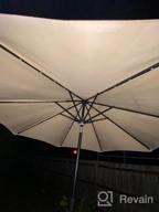 картинка 1 прикреплена к отзыву GOLDSUN 9 Foot Market Солнечный светодиодный уличный алюминиевый настольный зонт с наклоном кнопки, цвет морской волны от Dennis Brinson