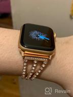 img 1 attached to Add Glitz To Your Apple Watch With Surace'S Rhinestone Metal Link Bracelet For Women - Compatible With Series 8, 7, 6, 5, 4, 3, 2, 1 And SE - 38Mm/40Mm/41Mm, Rose Gold. review by Justin Anderson