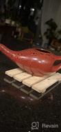 img 1 attached to HealthGoodsIn Premium Handcrafted Durable Ceramic Neti Pot, Nasal Cleansing, Dishwasher Safe 225 Ml. - Crackle Pattern Red review by Brandon Henry