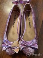 img 1 attached to 👠 Metallic Glitter Strap Doll Maker Girls' Flat Shoes review by George Cochran