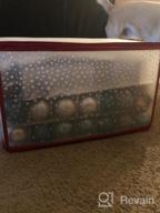 img 1 attached to Simplify Ornament Storage Organizer Container 27 Jumbo, 64 Or 112 Count, Organier Holds 500 Lights, Durable, See Through For Easy Viewing, 2 Pack, Red review by Kristen Smith