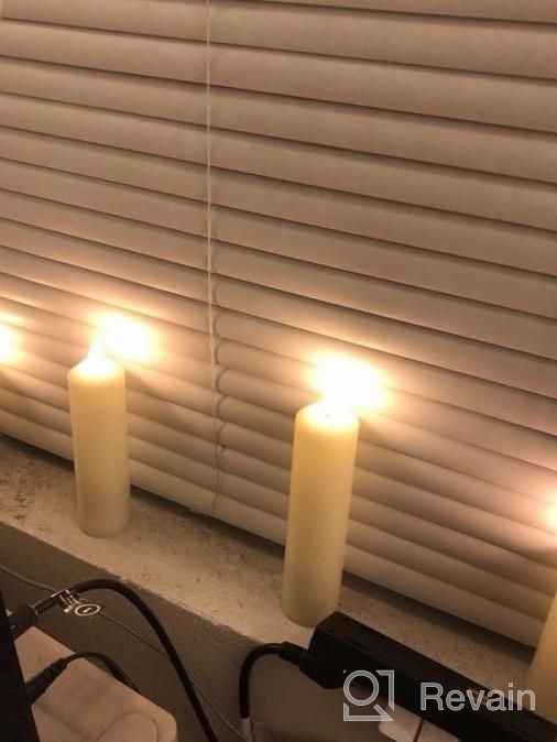 img 1 attached to 6-Hour Timer LED Lytes Flameless Decorative Candles - 5 Ivory Wax Narrow Battery Candle Set With Realistic 3D Flame & Wick Flickering review by Jason Hinrichs