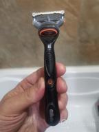 img 2 attached to Gillette Fusion5 Power Mens Razor, 1 cassette, with 5 blades, with friction-reducing blades, with soothing microimpulses review by Somchai Chamngam ᠌