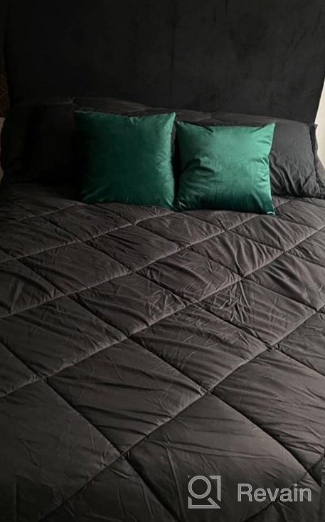 img 1 attached to Protect Your Headboard With WOMACO Velvet Slipcover In Dark Gray For Bedroom Decor (Sizes 35"-50") review by Mark Vazquez