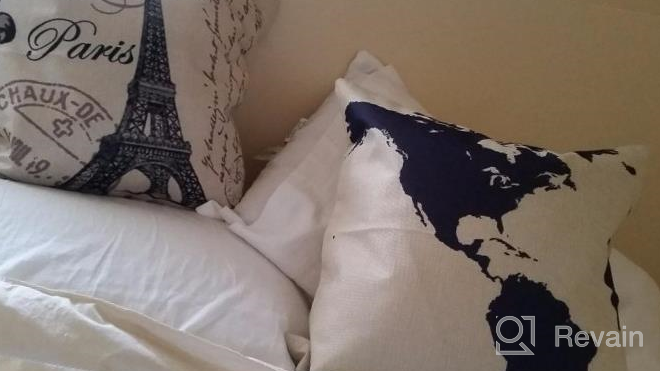 img 1 attached to Set Of 2 Navy Feather Euro Pillows - 26X26 Inches, Perfect For Bed And Couch Decor By Puredown® review by Jero Fontaine