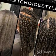 img 1 attached to 4 Packs Pre-Twisted Passion Twists Synthetic Crochet Braids 18 Inch Black Pre-Looped Spring Bomb Crochet Hair Extensions Fiber Fluffy Curly Twist Braiding Hair (1B#, 18 Inch (Pack Of 4)) review by Brandon Pratt