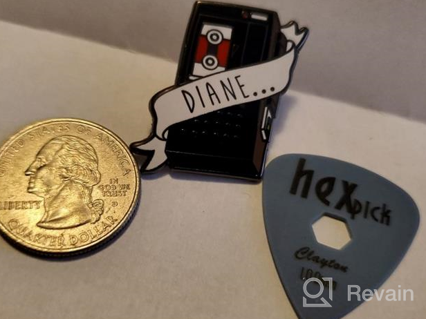 img 1 attached to 📼 CENWA Twin P Inspired Jewelry Damn Fine Coffee/Dictaphone Diane Enamel Pin: A Must-Have for Twin Peaks Fans review by Douglas Hall