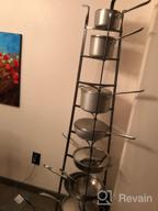 img 1 attached to Free Standing Cookware Stand With 6 Tiers, Hammered Steel Pot Rack (Fully Assembled) review by Chris Lujan