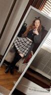 img 1 attached to WDIRARA Women'S Casual Plaid High Waist Pleated A-Line Uniform Mini Skirt review by Chantelle Mills