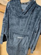 img 1 attached to Stay Cozy And Dry With The Hiturbo Plush Changing Robe: Oversized Hooded Surf Poncho With Pocket And Fleece Towel For Aquatics And Home Use review by Treyshaun Clena
