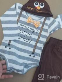 img 5 attached to Adorable 3-Piece Newborn Outfit Set: Romper Tops, Pants, And Hat For Baby Girls And Boys