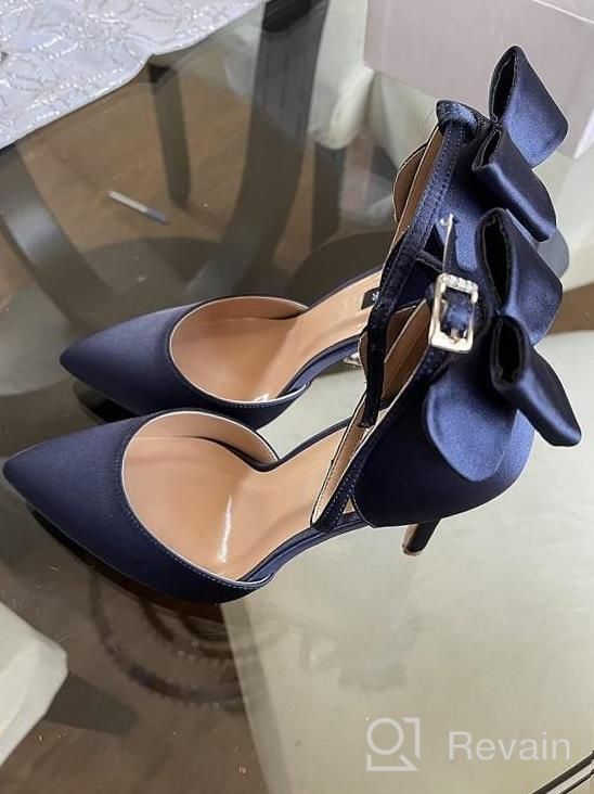 img 1 attached to Stunning Satin High Heels With Bow Ankle Strap For Women'S Evening Party, Dance And Wedding review by Jermaine Shuster