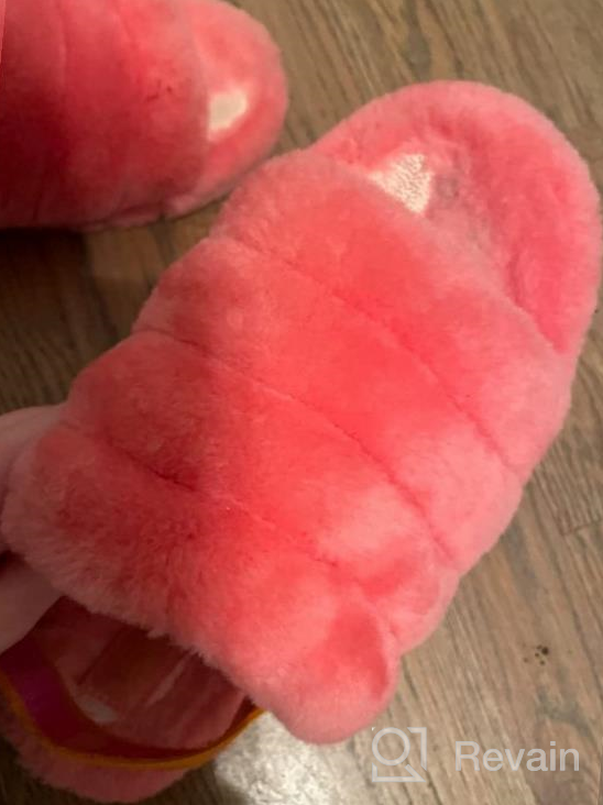 img 1 attached to 🐻 Adorable UGG Girls Fluff Slide Sandal for Boys - Comfortable and Stylish Shoes review by Mario Portillo