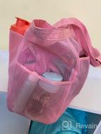 img 1 attached to 🏖️ Foldable Large Mesh Beach Tote Bag with Pockets and Zipper - Perfect for Swimming, Shopping, and Travel review by Daionte Simpson