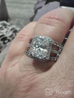 img 1 attached to Stunning Kobelli Radiant Moissanite Ring - 3CTW In 14K White Gold review by Susan Klauder