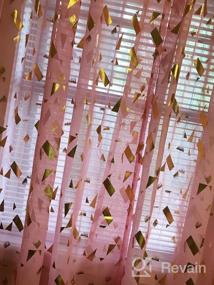 img 7 attached to Elegant Gold Foil Confetti Sheer Curtains - 84 Inches Long, Perfect For Living Room, Set Of 2 Panels