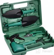 img 1 attached to 5-Piece Garden Tool Set - Gardening Hand Tools Kit With Tool Box For Yard Or Indoor Planting - Small Garden Essentials Gift For Gardeners And Lovers. review by Brian Trujillo