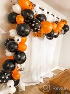 img 1 attached to Halloween Balloon Arch Garland Kit - 119 Pack Black Orange Confetti Balloons With Mylar Spider Balloon For Kids Theme Party Decorations Background Classroom Supplies. review by Robin Naber