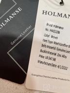 картинка 1 прикреплена к отзыву 👨 HOLMANSE Italian Leather Accessories and Belts with Contrast Stitching for Men от Brian Price