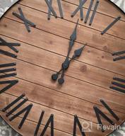 img 1 attached to 24-Inch Wooden Wall Clock With Roman Numerals - Silent Decor For Living Room, Kitchen, And Home Office review by Chris Tardy