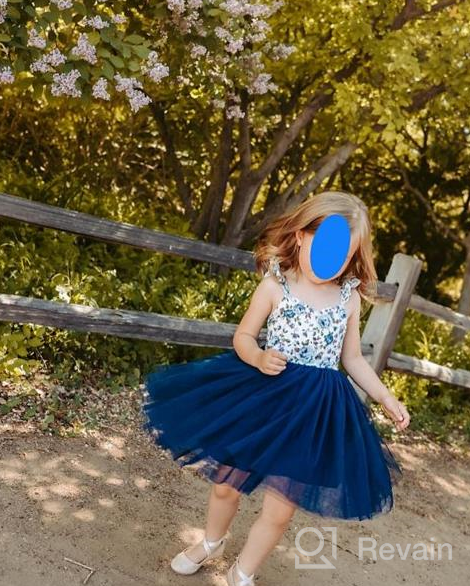 img 1 attached to Flofallzique Summer Baby Girls Dress: Floral 🌸 Tulle for Wedding, Birthday, Toddler Tea Party & Tutu review by Giovanni Glenn