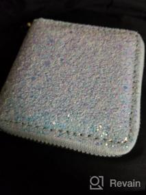 img 8 attached to Women'S Small Glitter Wallet With Key Ring - Coin Purse Pouches For Girls