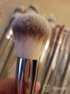 img 1 attached to Professional Makeup Brush Set - 18 Synthetic Brushes For Foundation, Powder, Concealers, Eye Shadows - Black Gold Color Scheme review by Marquel Rubio