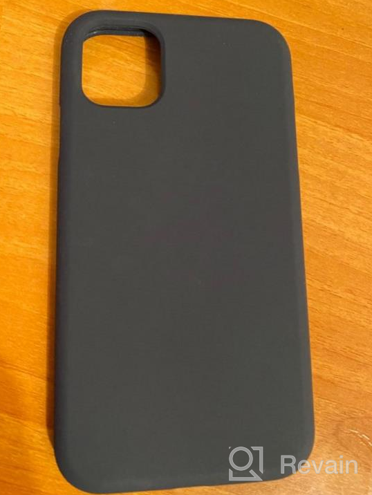 img 1 attached to IPhone 11 Case Anti-Scratch & Fingerprint Navy Blue Liquid Silicone Full Body Protection Shock Absorption Gel Rubber Microfiber Liner 6.1 Inch review by Mike Betzing