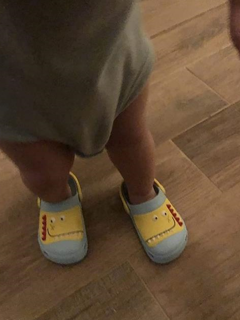 img 1 attached to 🦖 Cute Cartoon Dinosaur Toddler Sandals: Comfortable Boys' Shoes in Clogs & Mules - JACKSHIBO review by Benjie Swindler