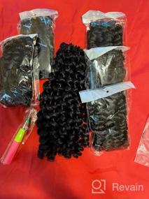 img 7 attached to Toyotress Wand Curl Crochet Hair - 6 Inch 6 Packs Natural Ombre Brown Jamaican Bounce Crochet Hair, Short Bob Braids Hairstyle Synthetic Braiding Hair Extensions (6 Inch, P30-6P)