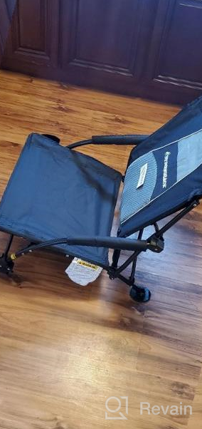 img 1 attached to STRONGBACK Low Gravity Recliner Beach Chair Heavy Duty Portable Camping Lounge Seat With Built-In Lumbar Support For Travel And Outdoor Use review by Elli Navarro
