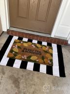 img 1 attached to Hand-Woven Reversible Cotton Rug: Black & White Stripes, 35.5'' X 59'', Perfect For Layering Front Doormats, Laundry Room Or Farmhouse Kitchen, Foldable & Washable Area Rug review by Jonathan Roloff