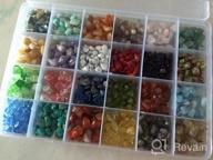 img 1 attached to Colle 15 Colors 700Pcs Natural Crystal Beads for Jewelry Making Supplies, Healing Gemstones Waist Bracelets Necklace Kit with Irregular Chips Stone in a Box Set review by Robert Sorrells