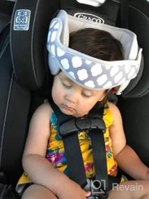 img 5 attached to Попрощайтесь с дискомфортом в автокресле с регулируемой повязкой для головы малыша KAKIBLIN синего цвета