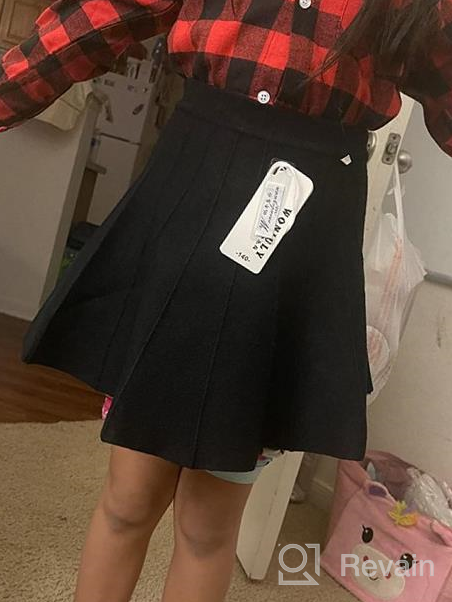 img 1 attached to Girls Solid Flare Suspender Skirt Girls' Clothing review by John Ruelas